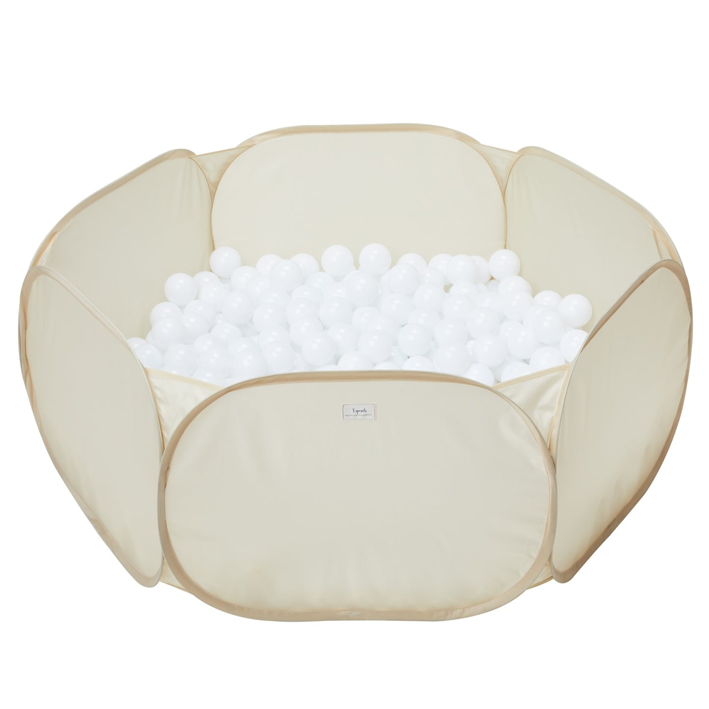 beige recycled fabric ball pit