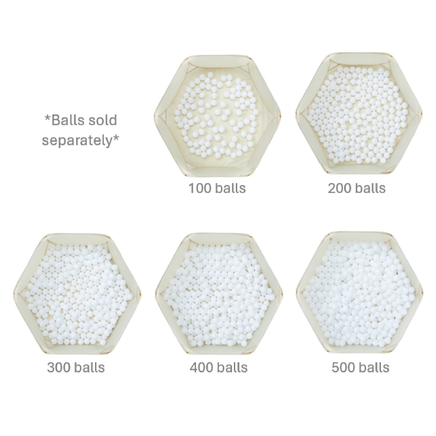 beige recycled fabric ball pit