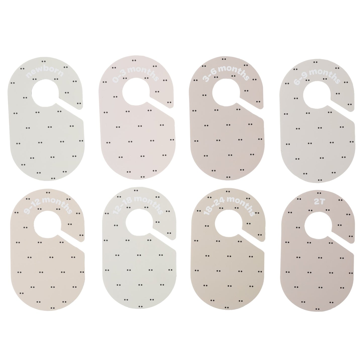 closet dividers (newborn to 24 months) - double dot neutral