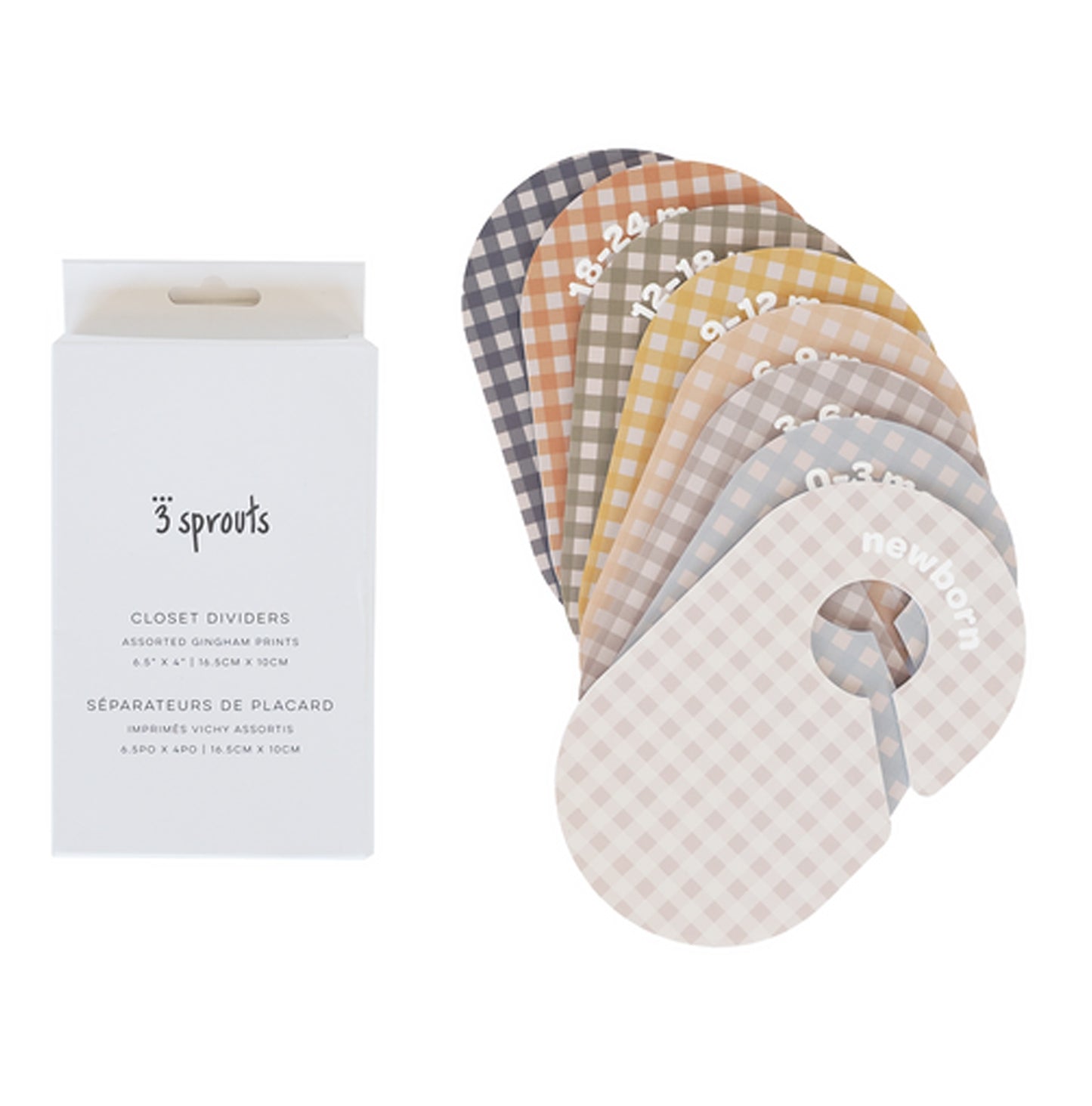 closet dividers (newborn to 24 months) - gingham