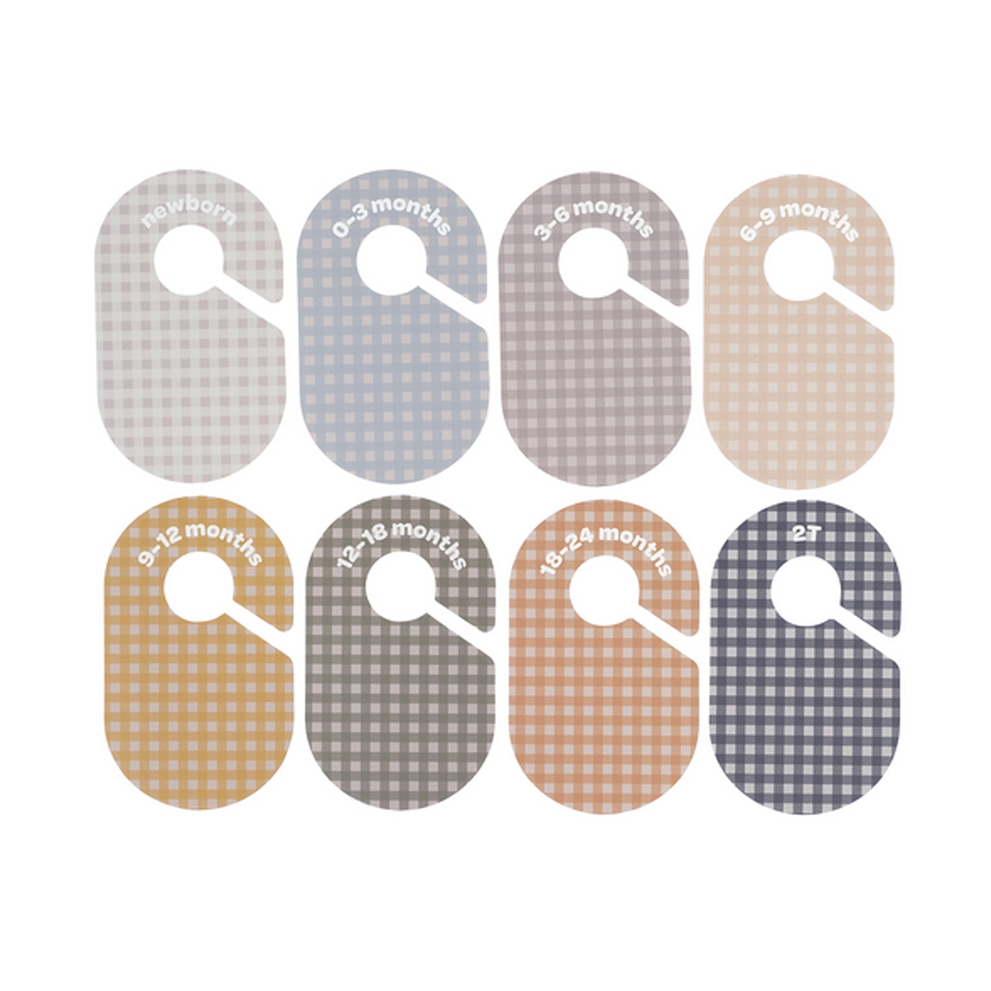 closet dividers (newborn to 24 months) - gingham