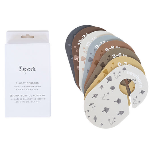 closet dividers (newborn to 24 months) - mushroom