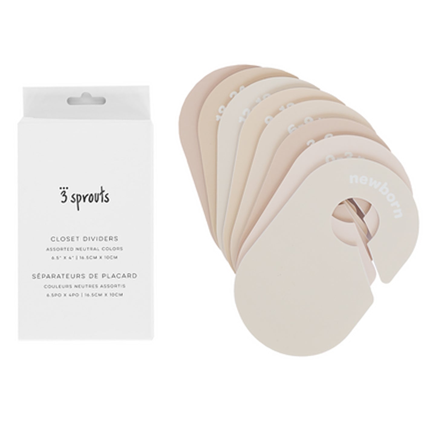 closet dividers (newborn to 24 months) - neutral