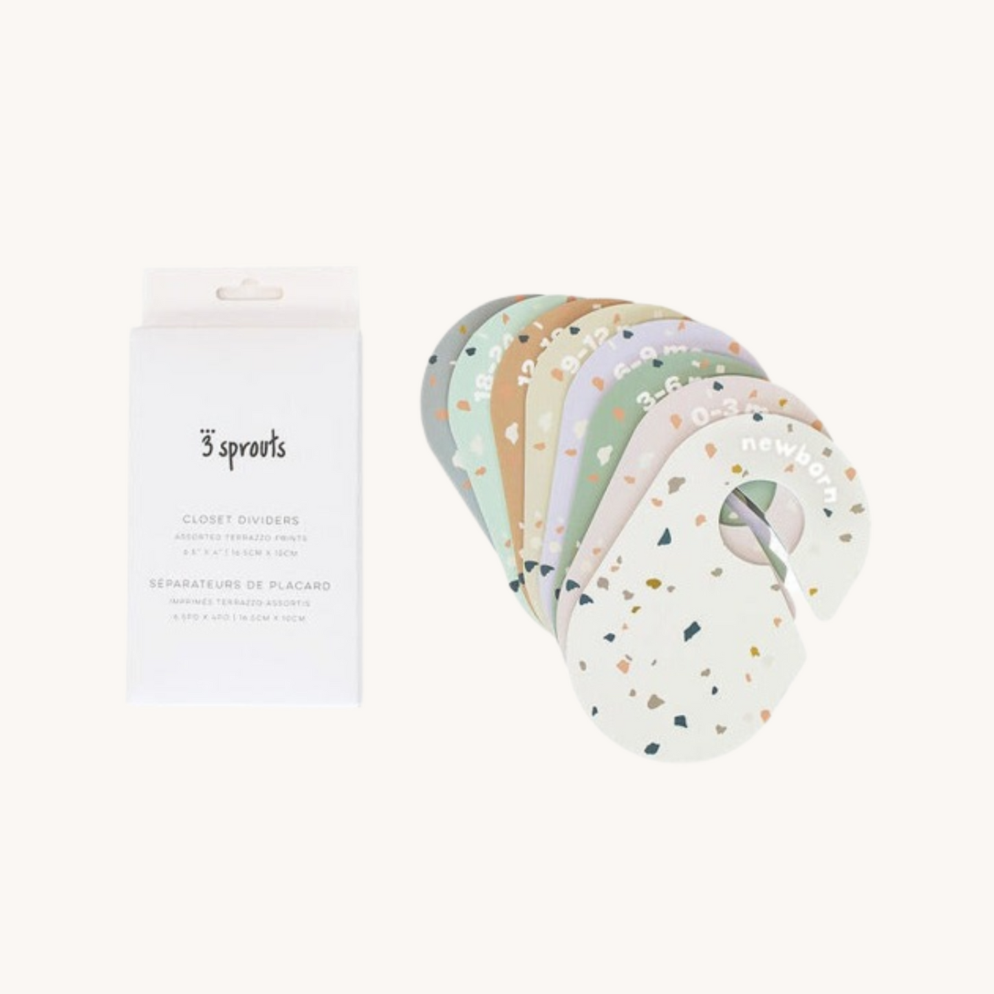 closet dividers (newborn to 24 months) - terrazzo