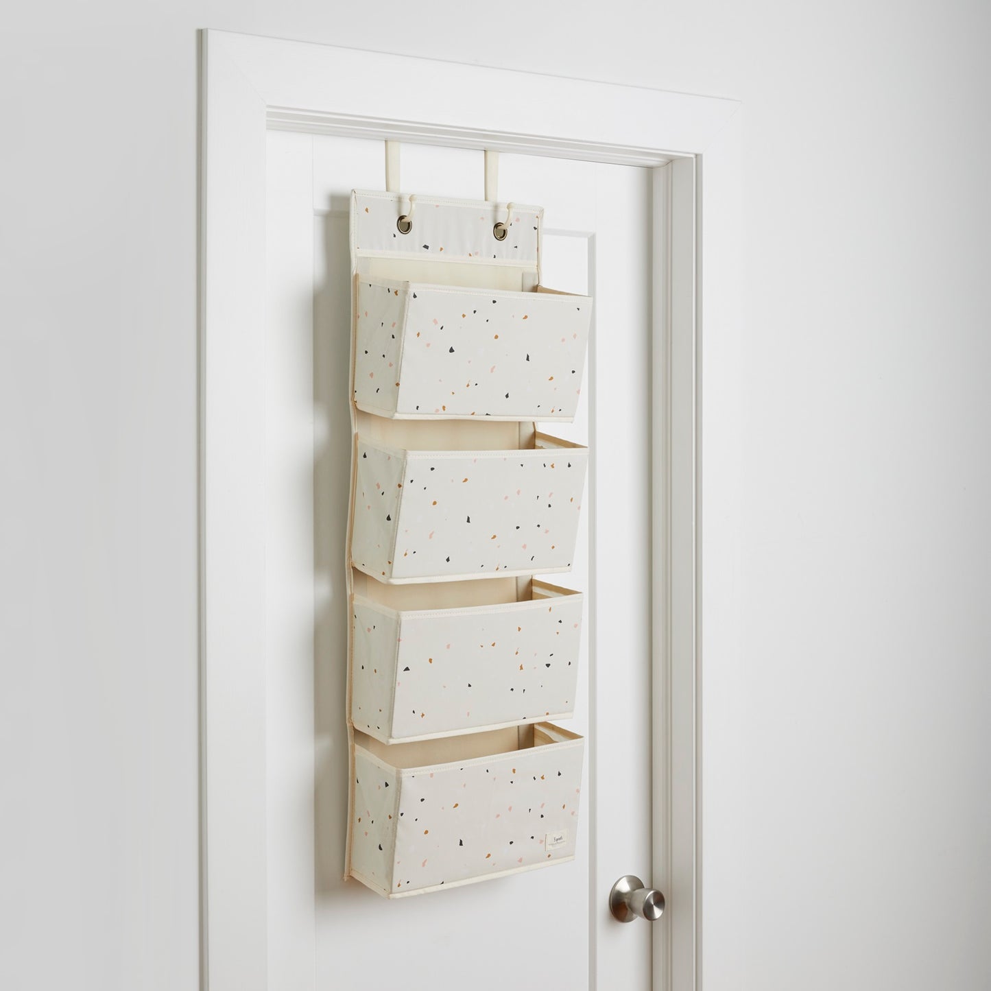 Terrazzo Cream Recycled Fabric Over the Door Organizer