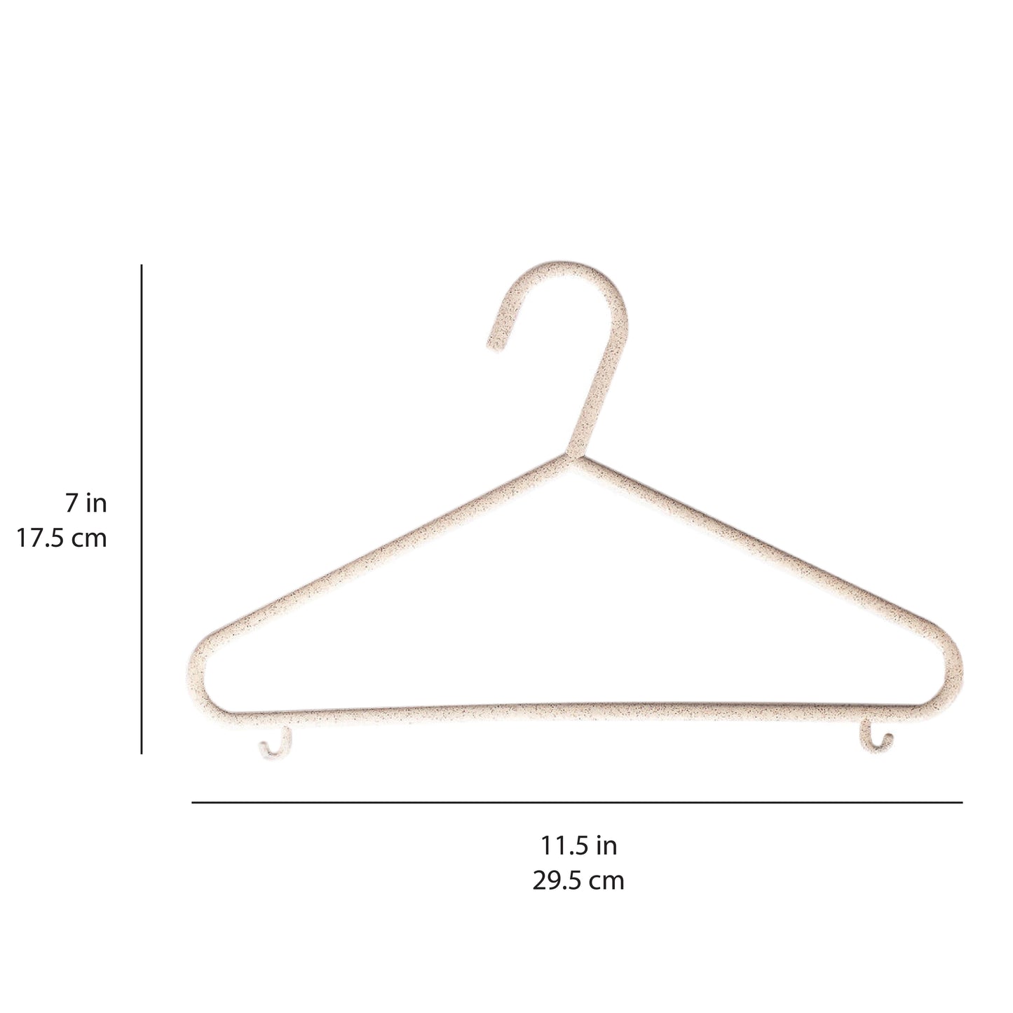 assorted wheat straw hangers (30 per set) - cream/gray/brown