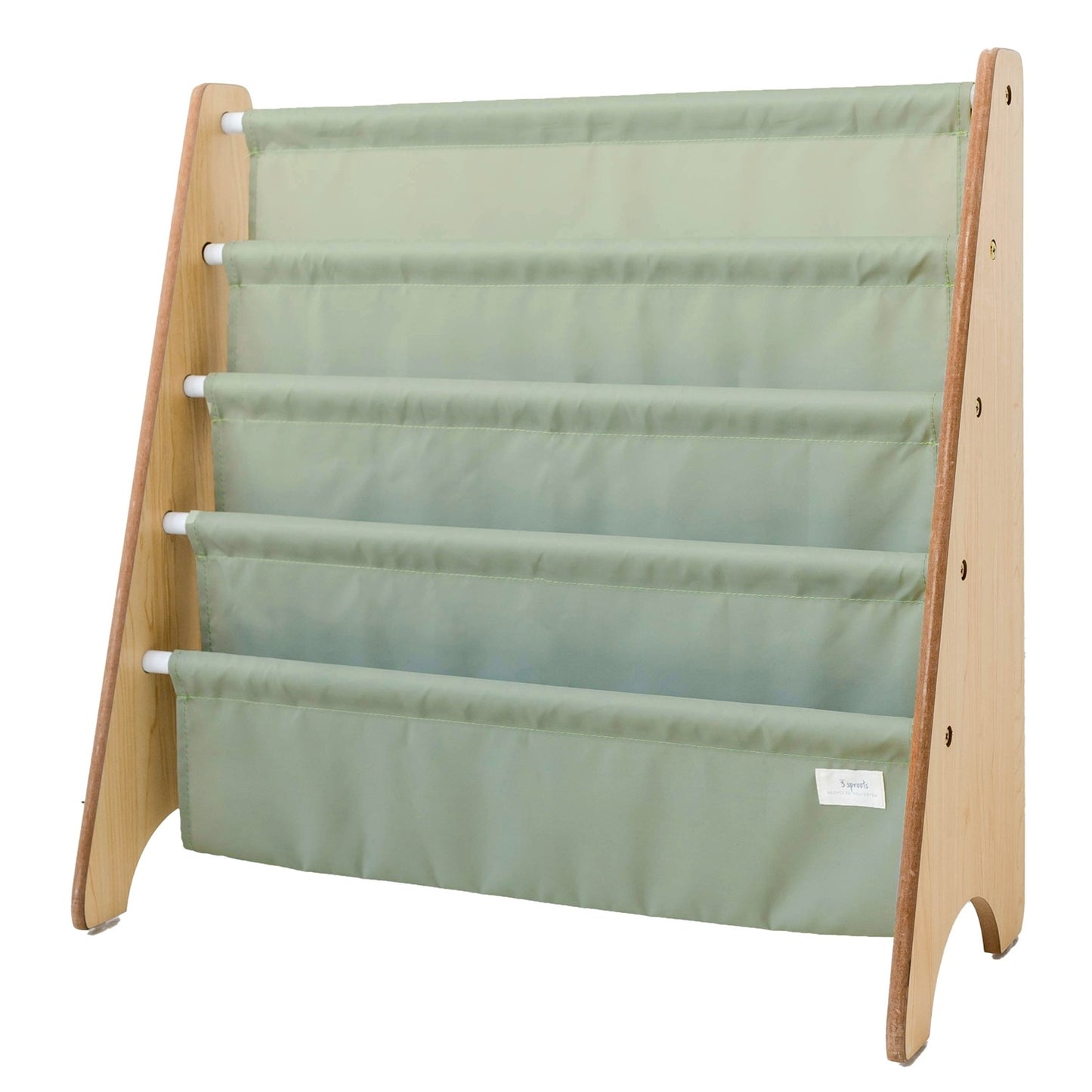 green recycled fabric book rack