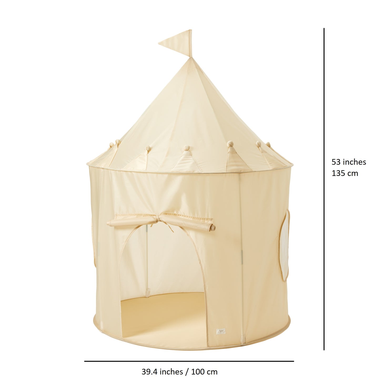 beige recycled fabric play tent