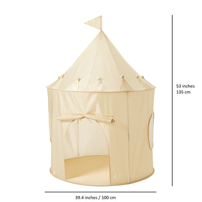 beige recycled fabric play tent