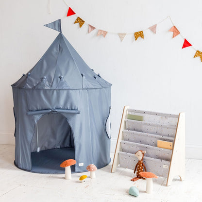 blue recycled fabric play tent