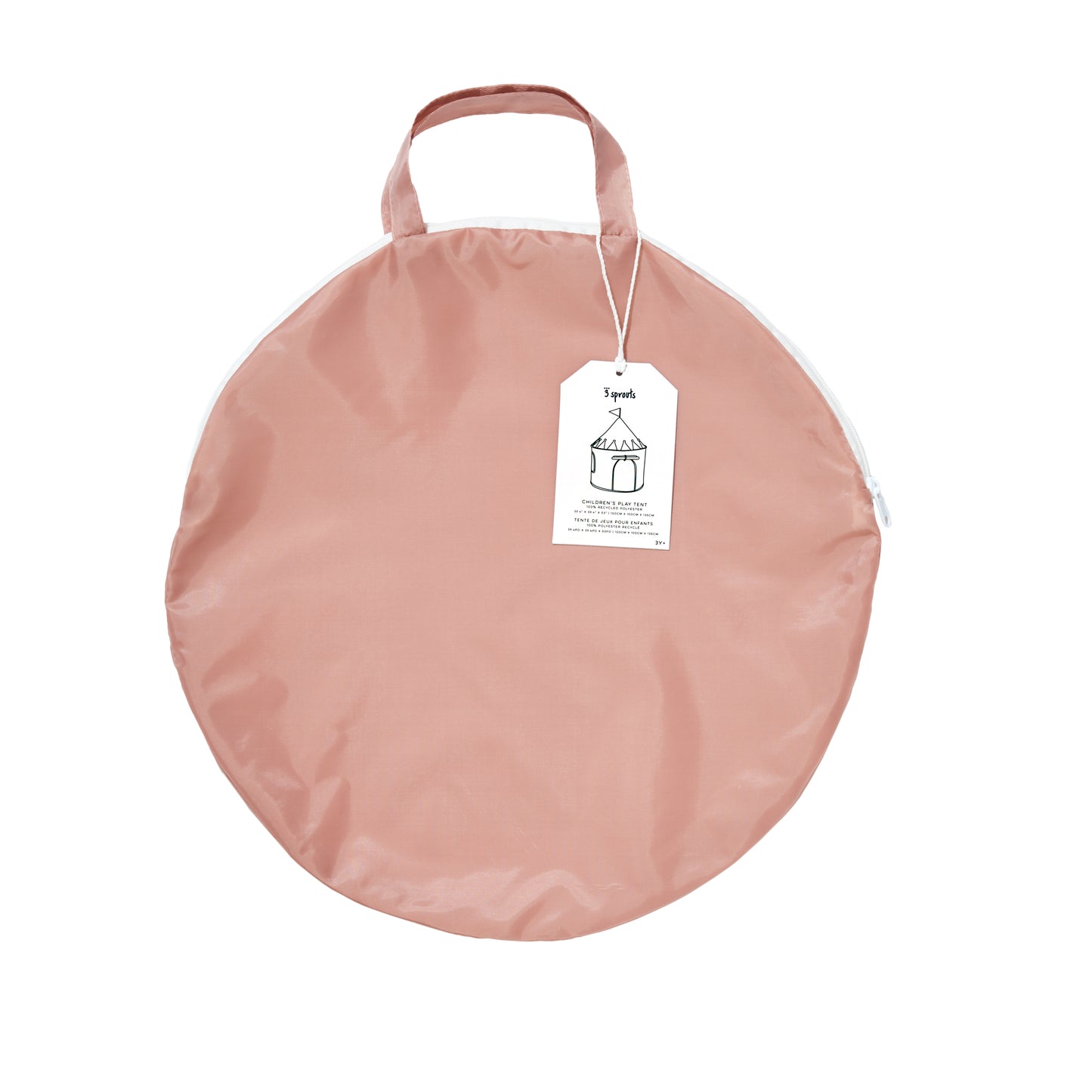 pink recycled fabric play tent