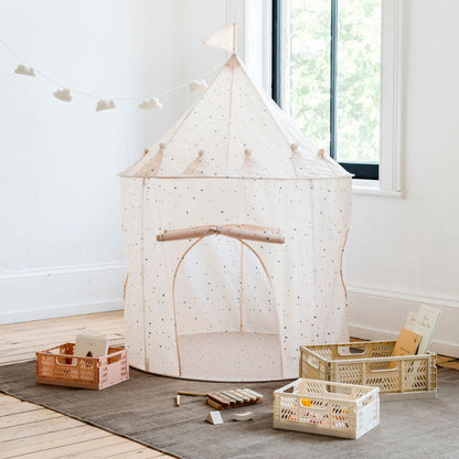 terrazzo beige recycled fabric play tent