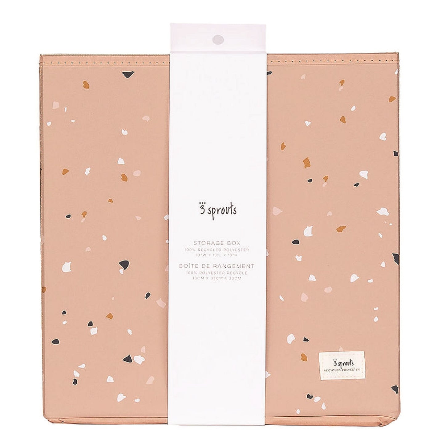 terrazzo clay recycled fabric storage box