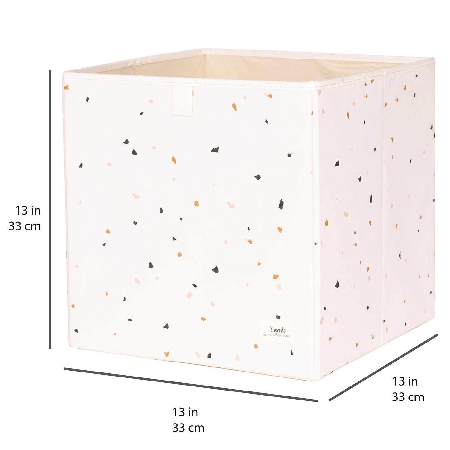 terrazzo cream recycled fabric storage box