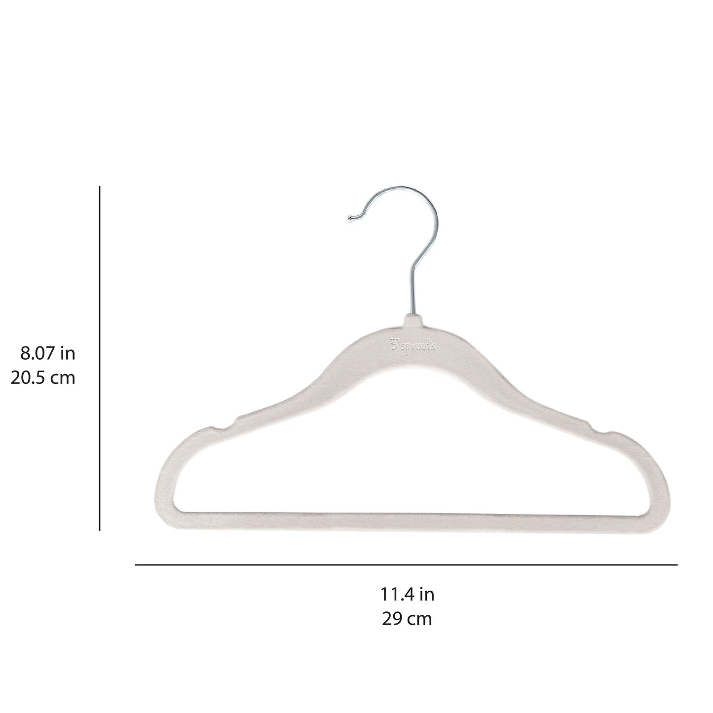 gray velvet non-slip hangers (30 per set)