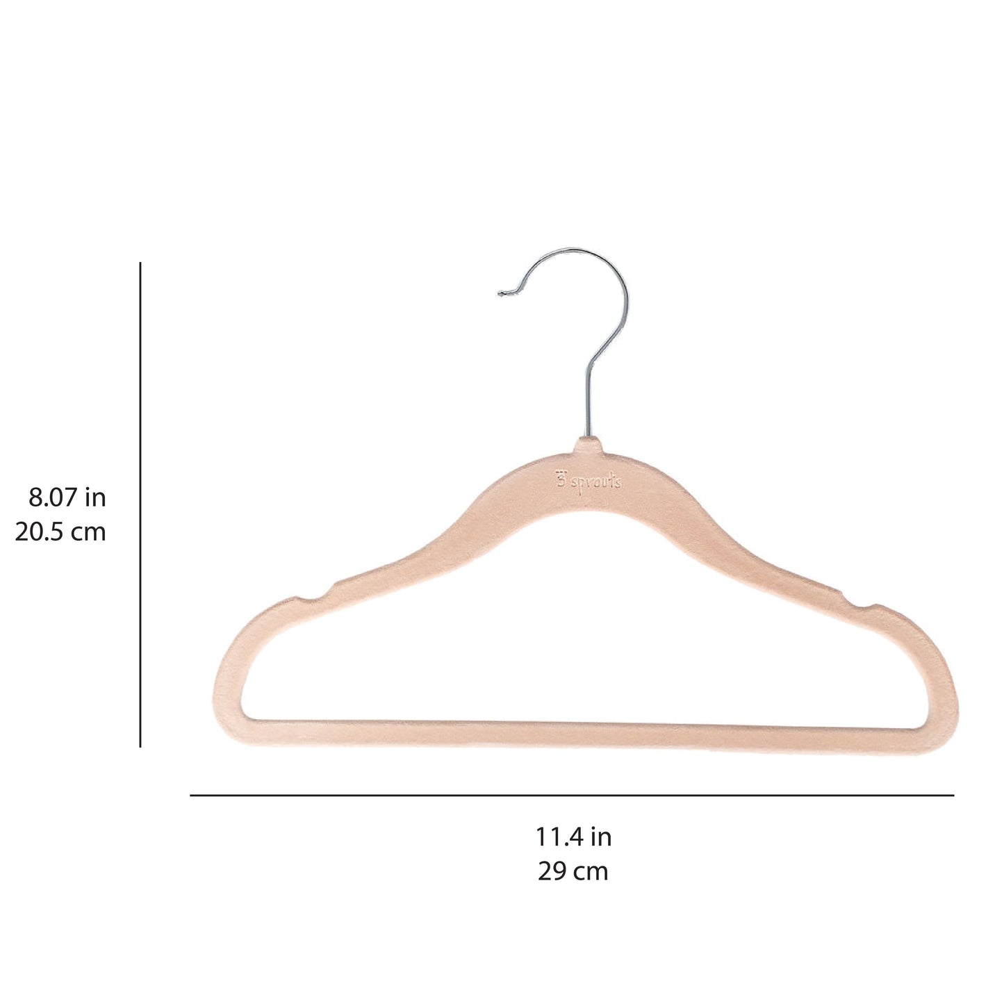 hazelnut velvet non-slip hangers (30 per set)
