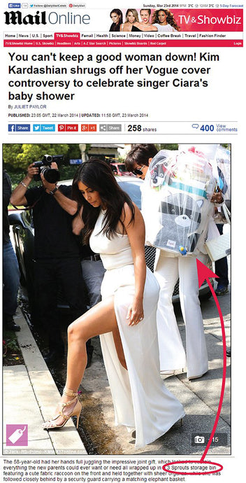 Kim Kardashian spotted with 3 Sprouts on Mail Online