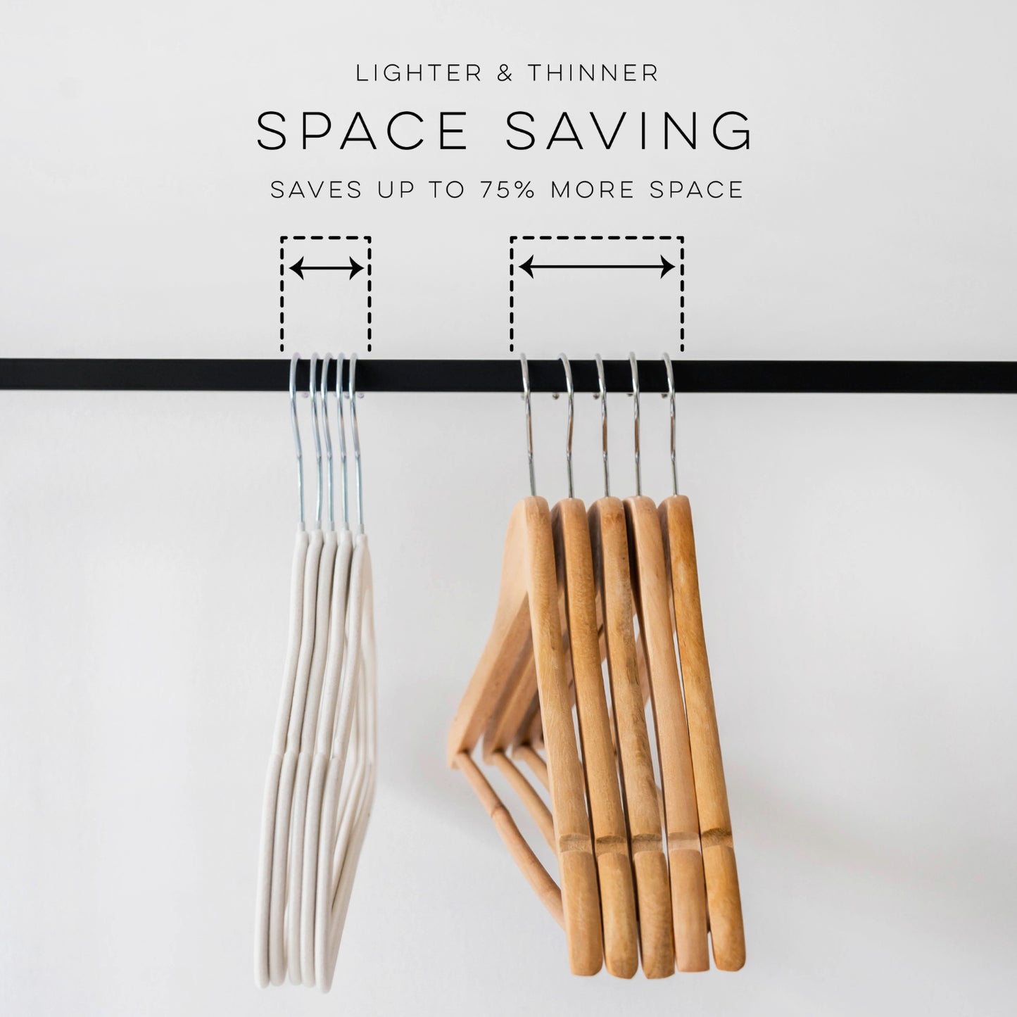 cream adult velvet non-slip hangers (30 per set)