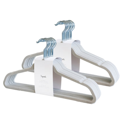 gray adult velvet non-slip hangers (30 per set)