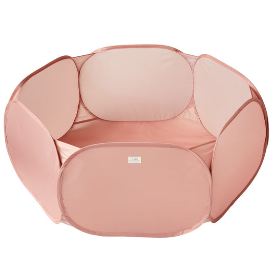 pink recycled fabric ball pit