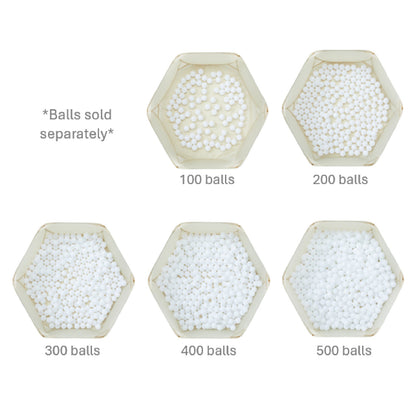 beige recycled fabric ball pit
