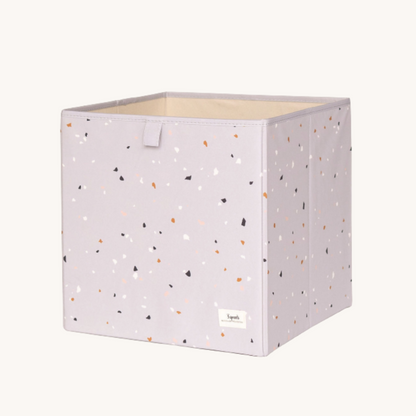 terrazzo gray recycled fabric storage box