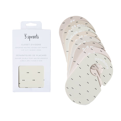 closet dividers (newborn to 24 months) - double dot neutral