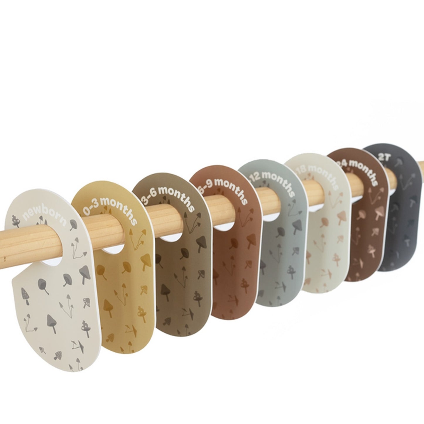 closet dividers (newborn to 24 months) - mushroom