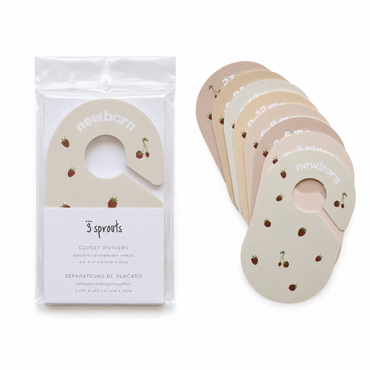 closet dividers (newborn to 24 months) - strawberry