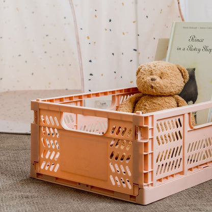 modern folding crate - clay - 2 sizes available