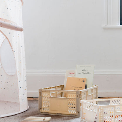 modern folding crate - sand (NEW) - 2 sizes available