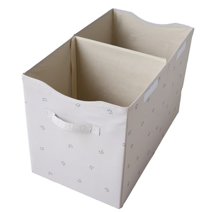 blueberry taupe recycled fabric folding storage chest