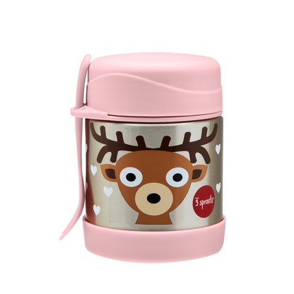 deer stainless steel food jar