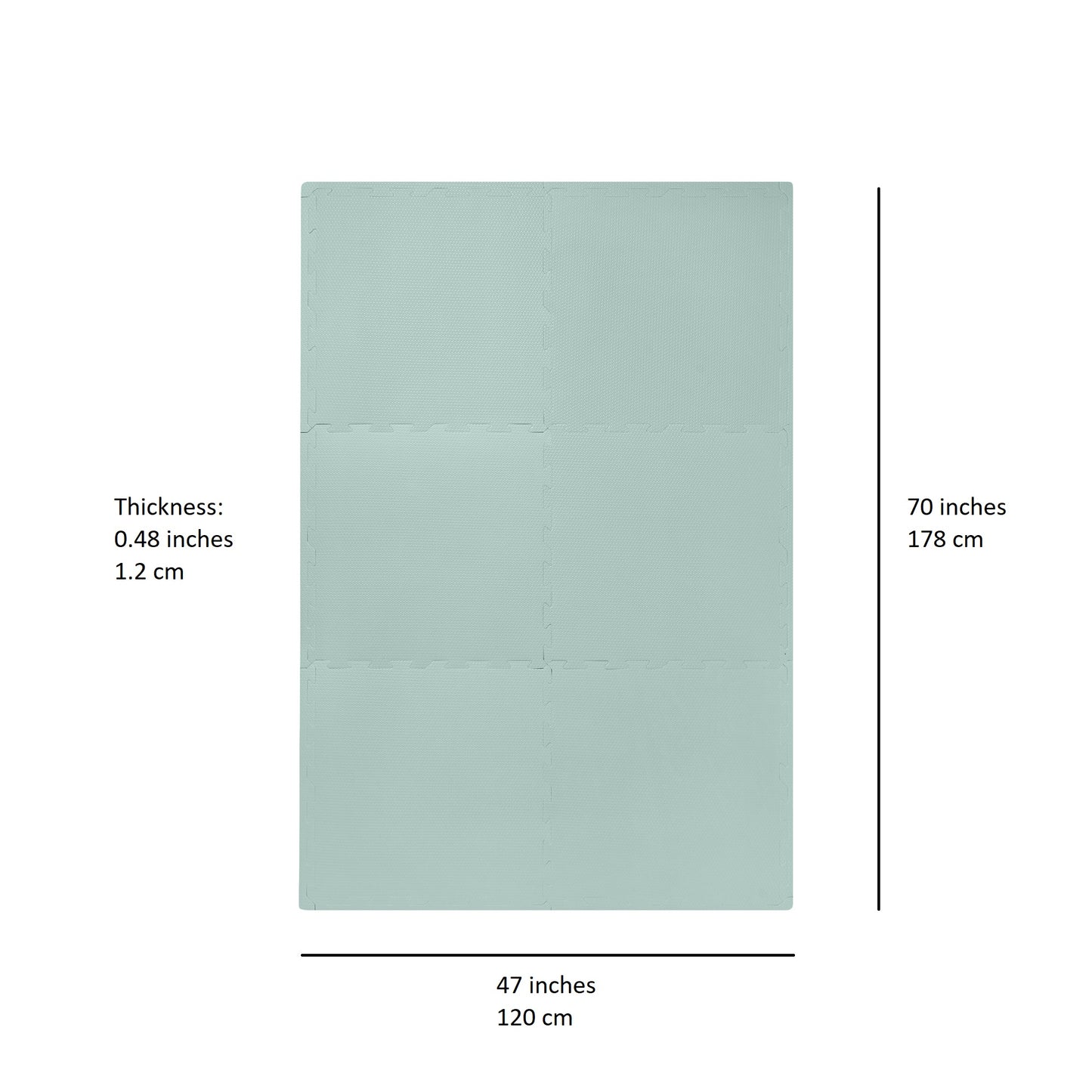 seafoam EVA foam play mat