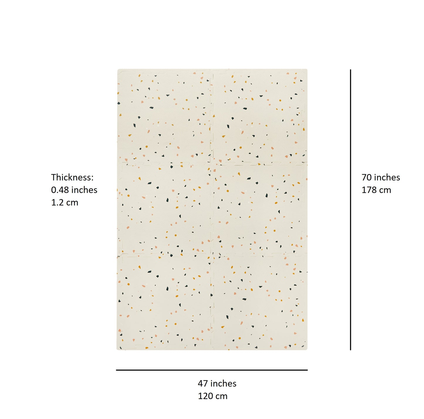 terrazzo cream EVA foam play mat