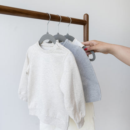 dark gray velvet non-slip hangers (30 per set) for children/baby