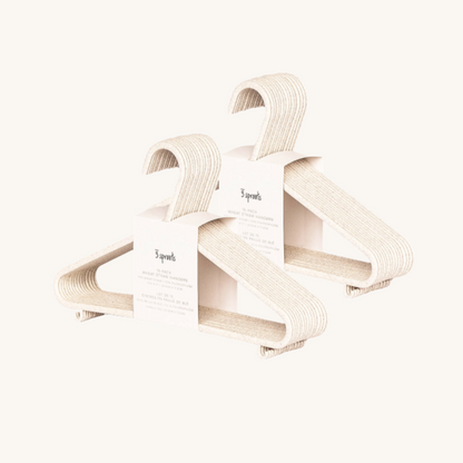cream wheat straw hangers (30 per set)