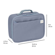 Load image into Gallery viewer, blue recycled fabric lunch bag
