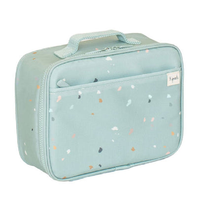 terrazzo green recycled fabric lunch bag