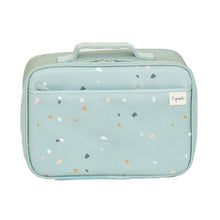 Load image into Gallery viewer, terrazzo green recycled fabric lunch bag
