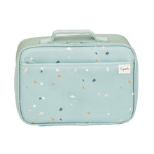 Load image into Gallery viewer, terrazzo green recycled fabric lunch bag

