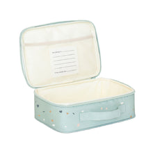 Load image into Gallery viewer, terrazzo green recycled fabric lunch bag
