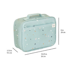 Load image into Gallery viewer, terrazzo green recycled fabric lunch bag
