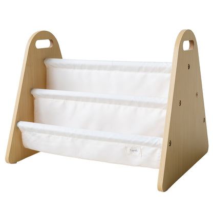 cream double-sided portable book rack