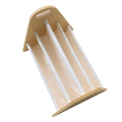 cream double-sided portable book rack