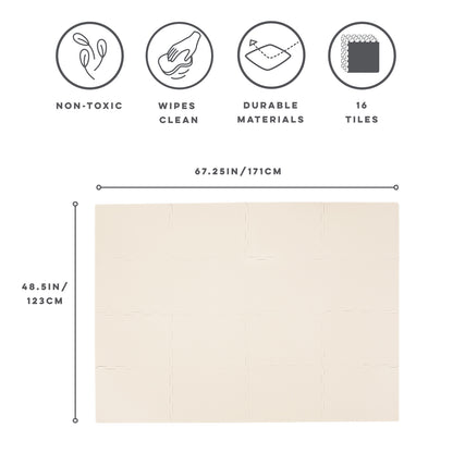 cream EVA foam puzzle mat
