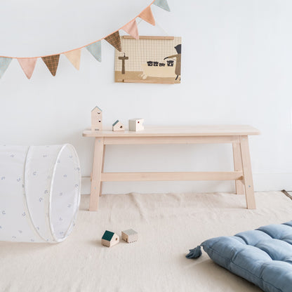 blueberry ivory recycled fabric play tunnel
