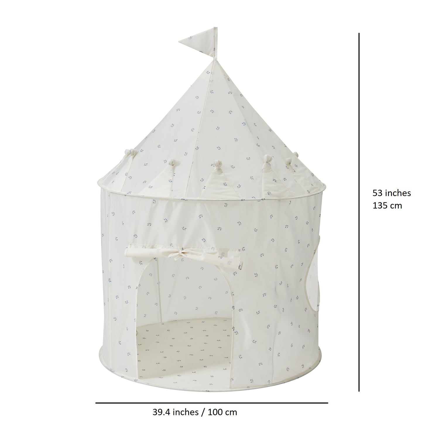 blueberry ivory recycled fabric play tent