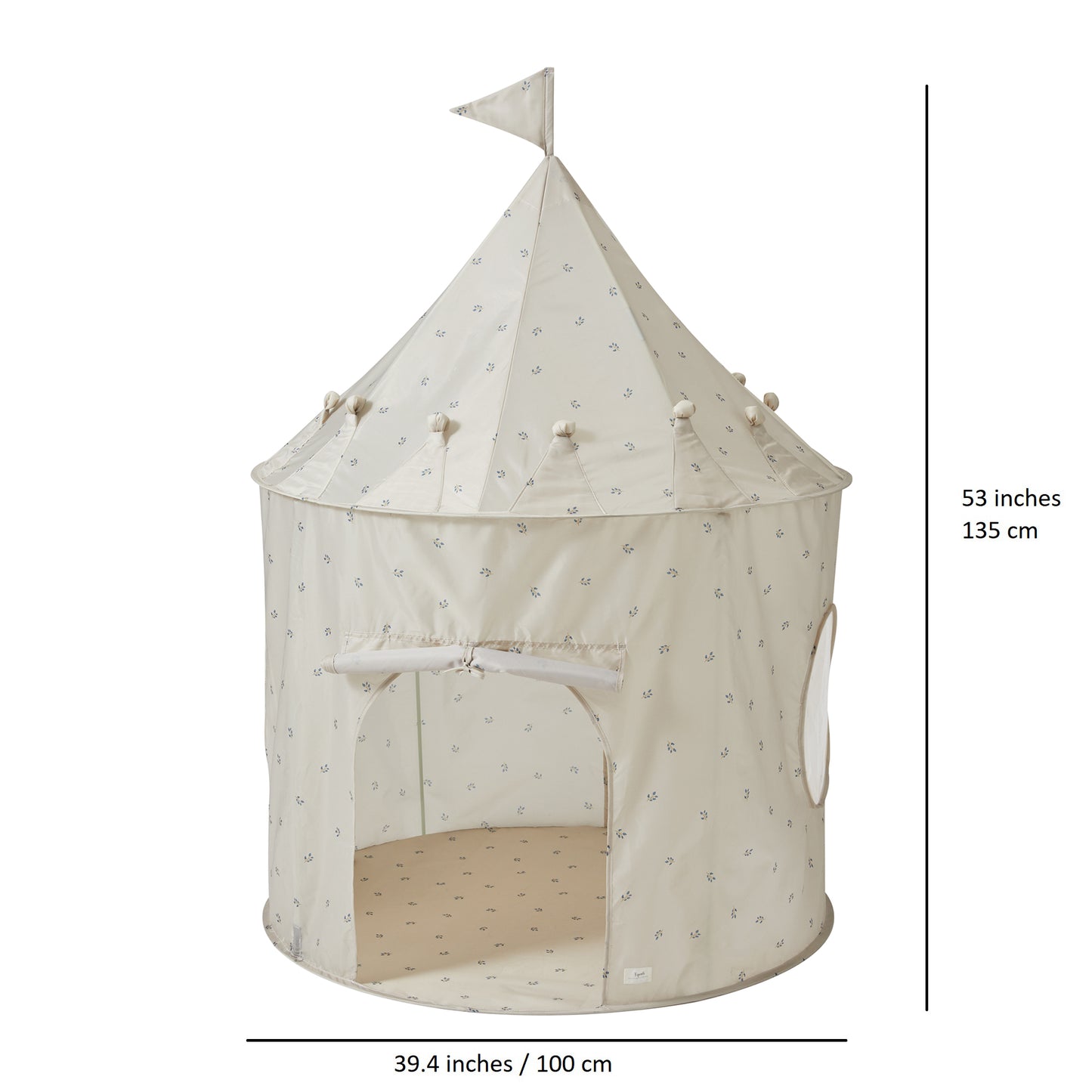 blueberry taupe recycled fabric play tent