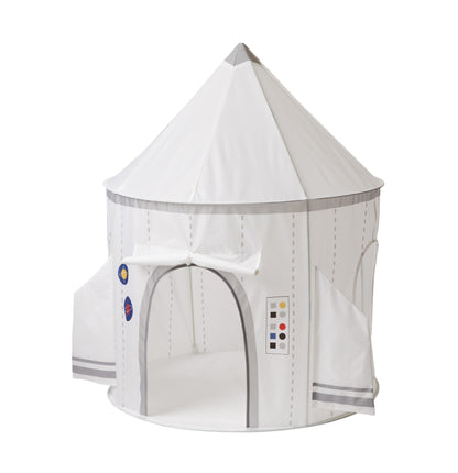 white rocket play tent